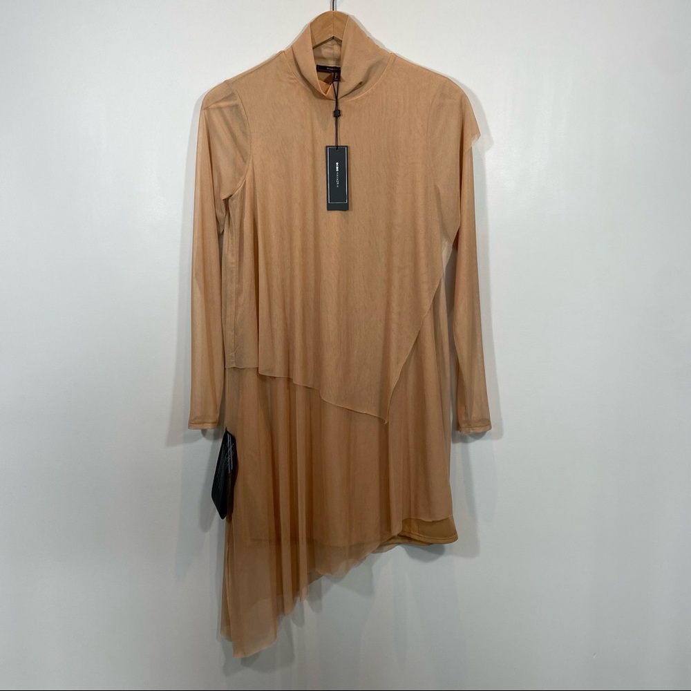 NEW BCBGMAXAZRIA Nude Mesh Dress Size XS